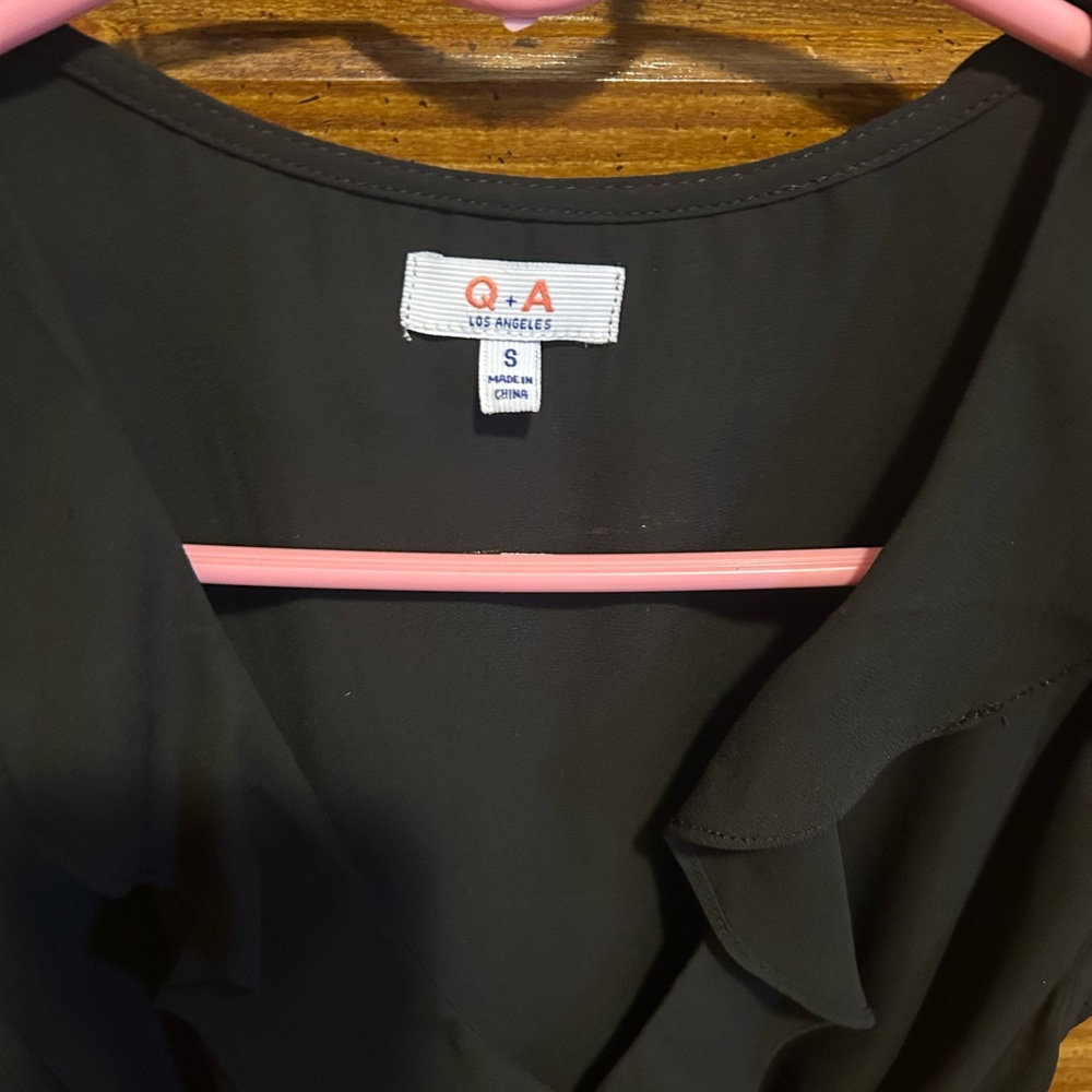 Black Ruffled Blouse - Picture 2 of 3